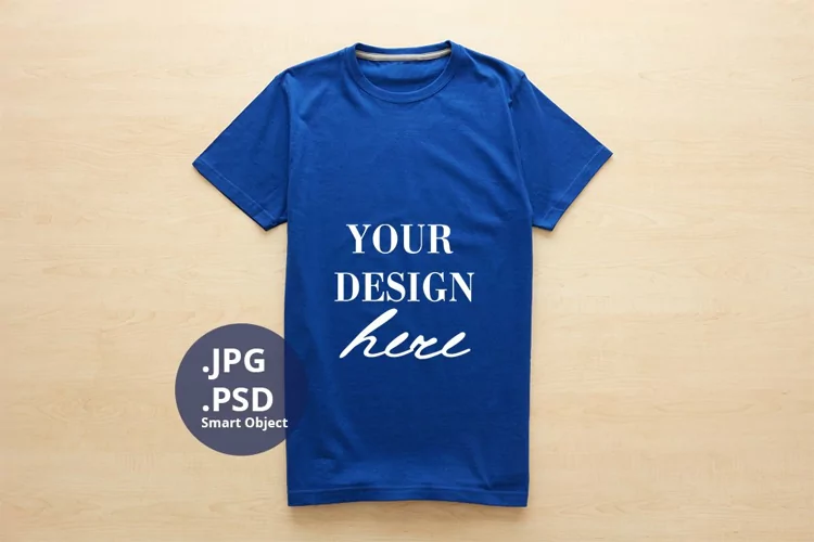 Small Men's Blue t-shirt Mockup, BLue Unisex S Tshirt mockup