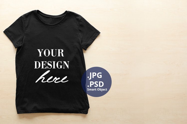 Black Tshirt Mockup Image 6