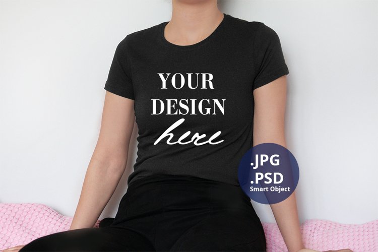 Black Tshirt Mockup Image 15