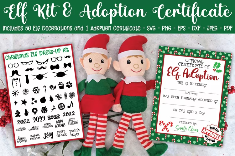Elf Kit - Elf Toy Dress Up Kit and Adoption Certificate
