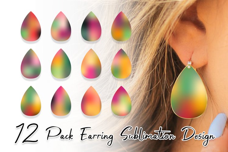 Sublimation earring bundle gradient colorful