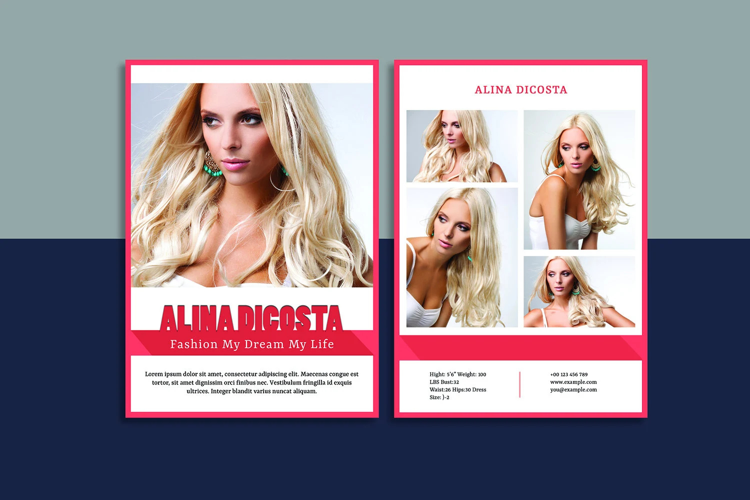 Model Comp Card Template