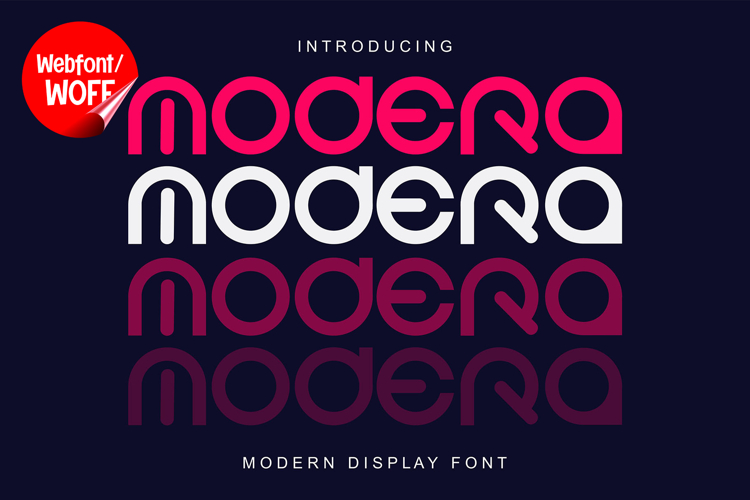 Modera | Futuristic Display Logotype Webfont for Modern Web