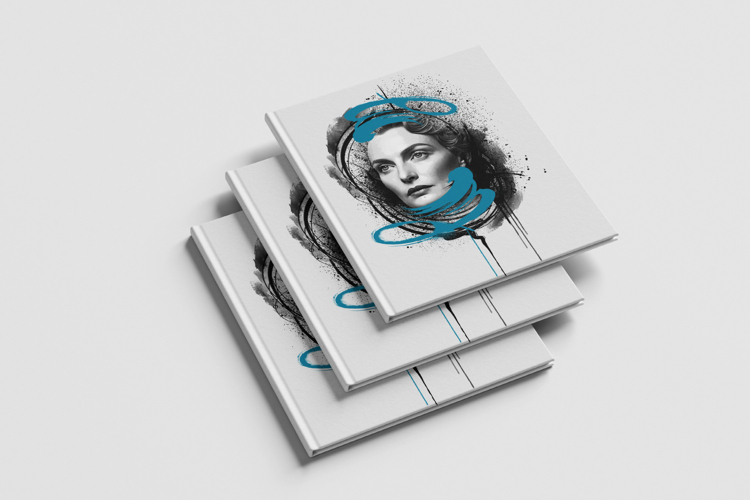 Modern Abstract Ink Splash Portrait Wall Art Photo Effect