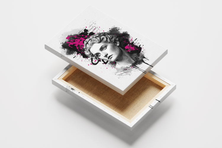 Abstract Ink Splash Portrait Wall Art Photo Effect