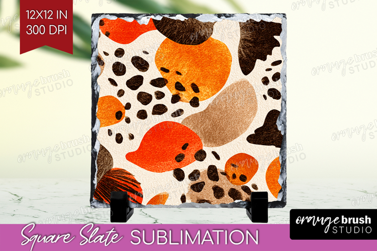 Modern Boho Slate PNG - Doodle Texture Square Slate