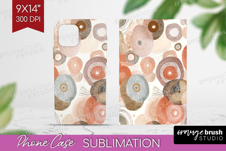 Modern Boho Phone Case PNG - Doodle Texture Case PNG