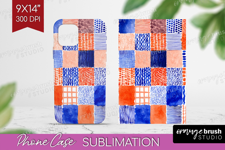 Modern Boho Phone Case PNG - Doodle Texture Case PNG