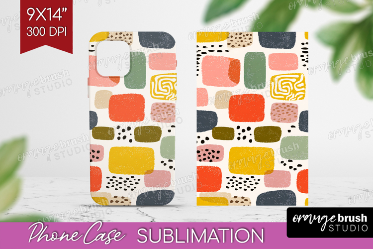 Modern Boho Phone Case PNG - Doodle Texture Case PNG