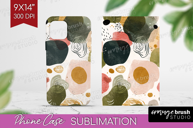 Modern Boho Phone Case PNG - Doodle Texture Case PNG