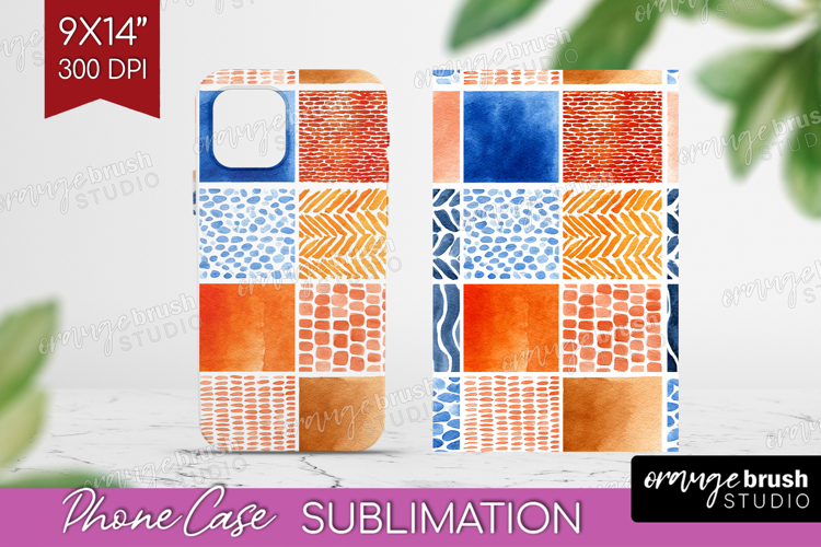 Modern Boho Phone Case PNG - Doodle Texture Case PNG