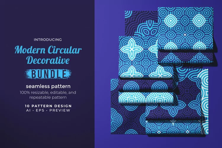 Modern Circular Decorative - Seamless Pattern