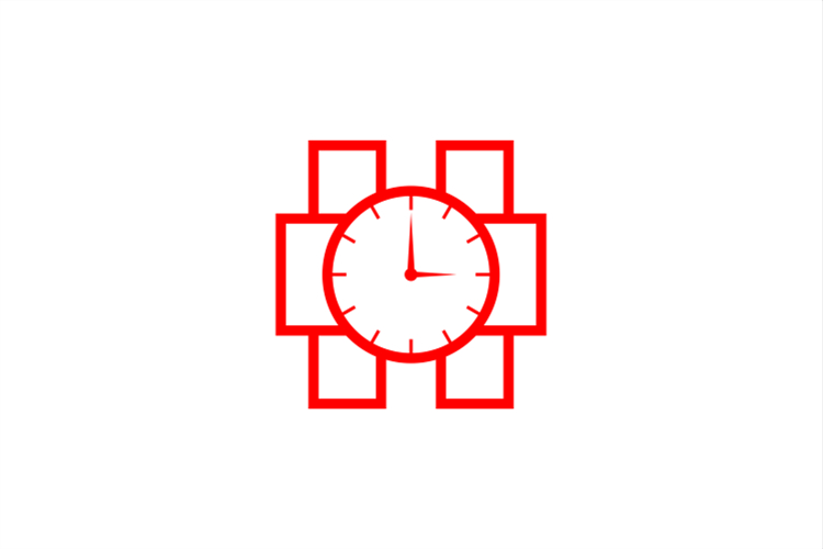 Modern H Hourmark Clock Logo