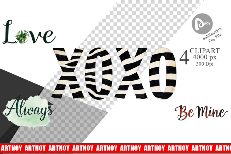 Modern Jungle Heart Clipart