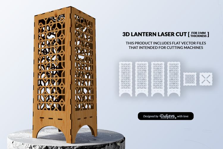 Modern Lantern Laser Cut SVG