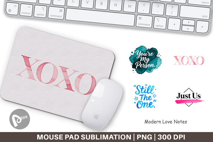 Modern Love Notes Mouse Pad