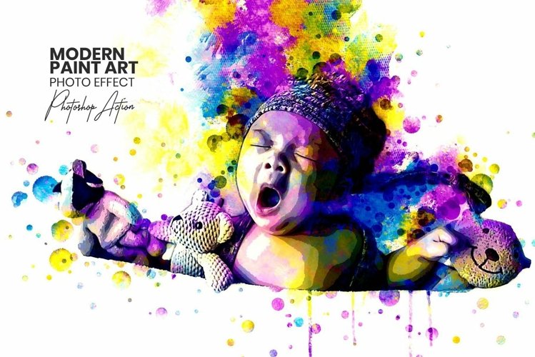 Modern Paint Art Photoshop Actions example image 1