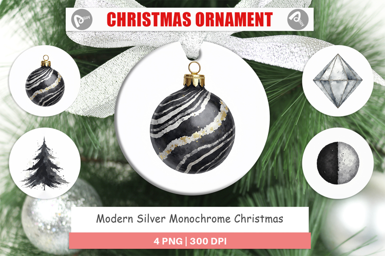Christmas Tree Clipart Black And White Image 4