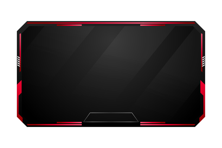 Modern tech overlay stream gamer template graphic