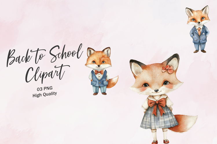 Cute Fox Clipart Image 4