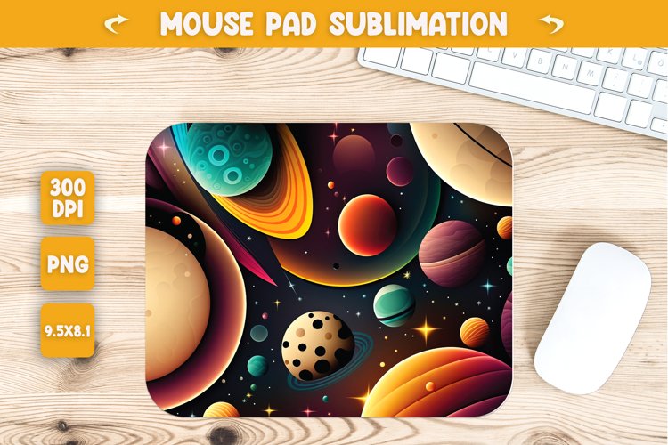 Space mouse pad sublimation