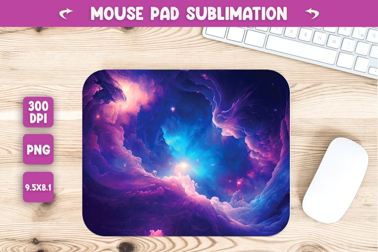 Magical Galaxy mouse pad sublimation