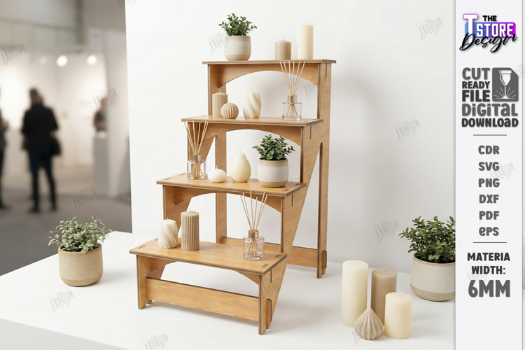 Modular Stand Retail Display Laser Cut | Market Shelf | CNC