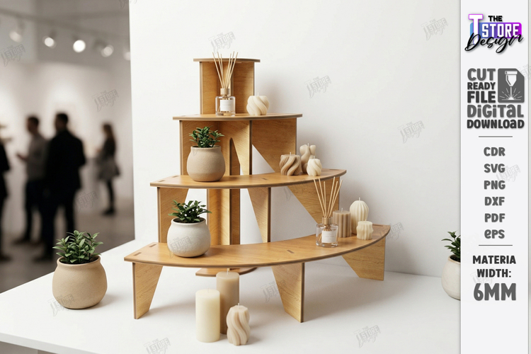 Modular Stand Retail Display Laser Cut | Market Shelf | CNC
