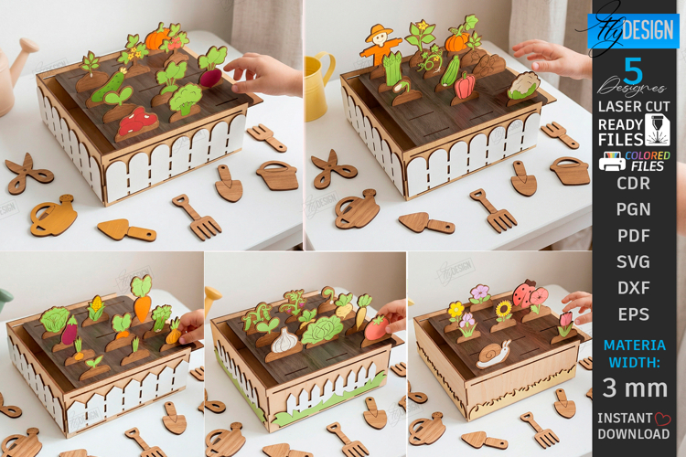 Garden Toy Playset Laser Cut Bundle | Kids Laser | Farm SVG