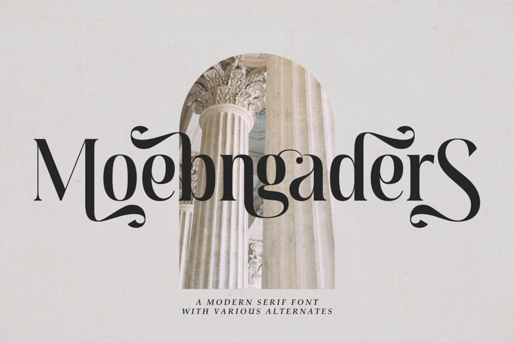 Moebngaders | A Bautiful Modern Vintage Serif Font