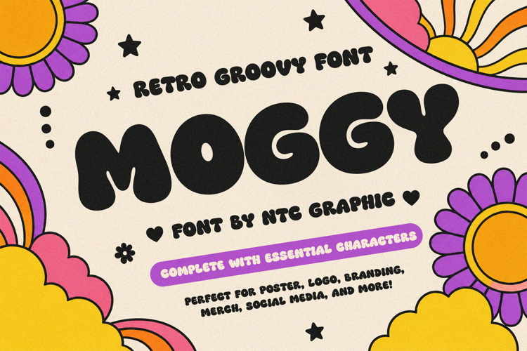 Moggy - Groovy Display Font