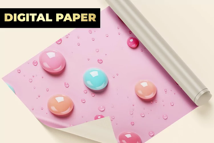 Vibrant Bubble Digital Paper