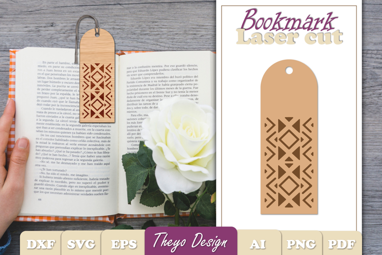 Aztec Bookmark Laser Cut| Wooden Bookmark Laser Cut