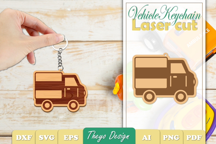 Vehicle Keychain SVG | Vehicle Key Chain Laser Cut