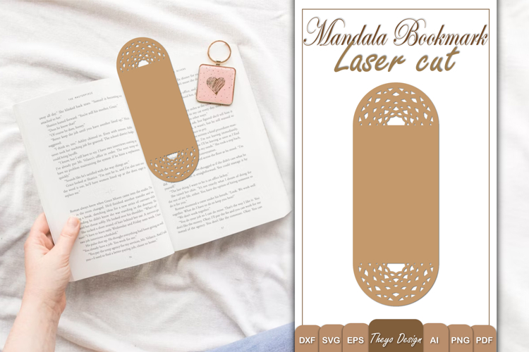 Mandala Bookmark Papercut Svg | Bookmark Laser Cut