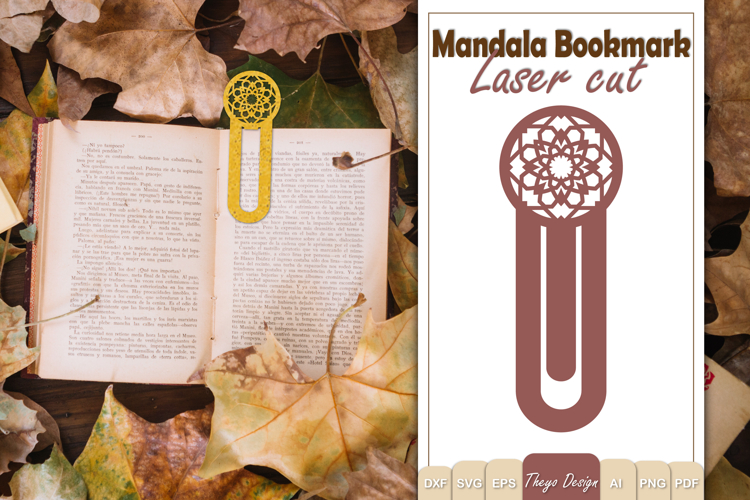 Mandala Bookmark Papercut Svg | Bookmark Laser Cut