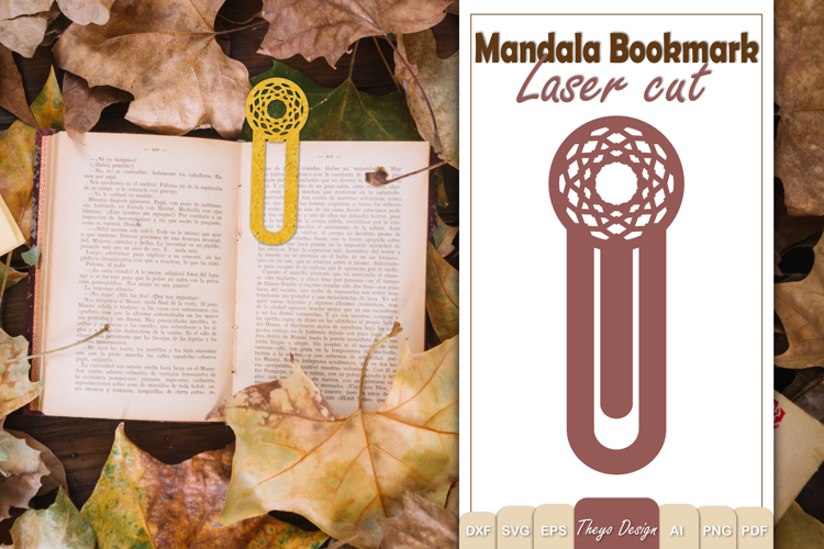 Mandala Bookmark Papercut Svg | Bookmark Laser Cut