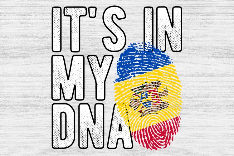 It's in my DNA Moldova Flag Fingerprint PNG Sublimation example image 1