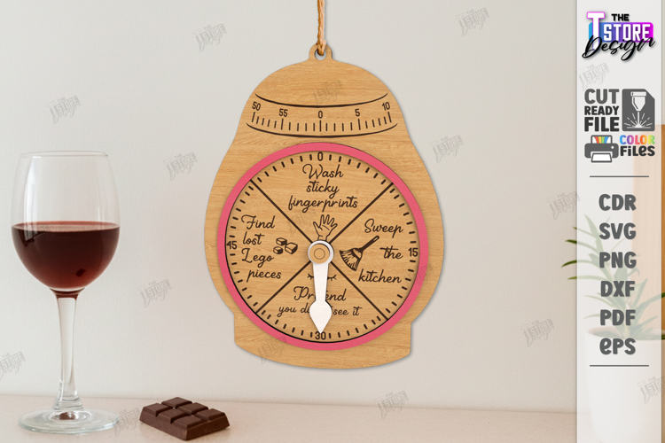 Mom Chore Wheel Laser Cut | Chore Chart | Mom Life SVG | CNC