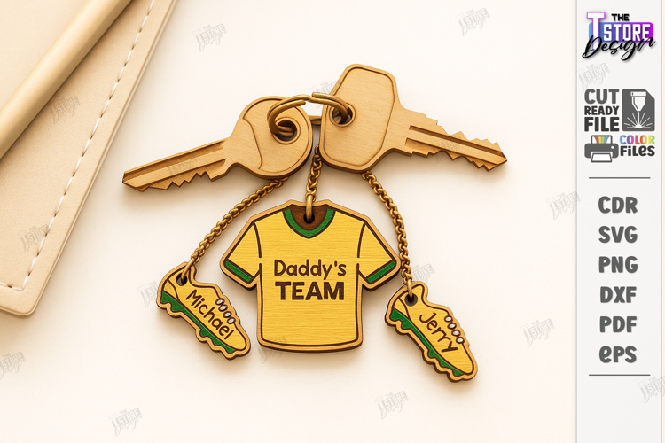 Family Keychain Laser Cut |Wooden Key Rings|Family SVG| CNC