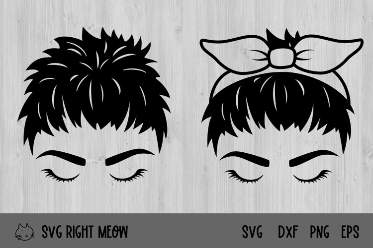 Mom Life Messy Bun Svg Image 4