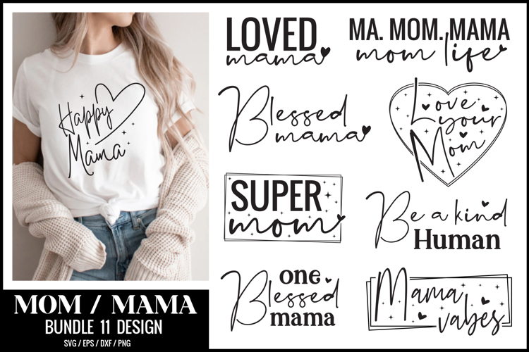 Mom SVG Bundle, Mama SVG Bundle, Funny MOM SVG Quotes, Mom