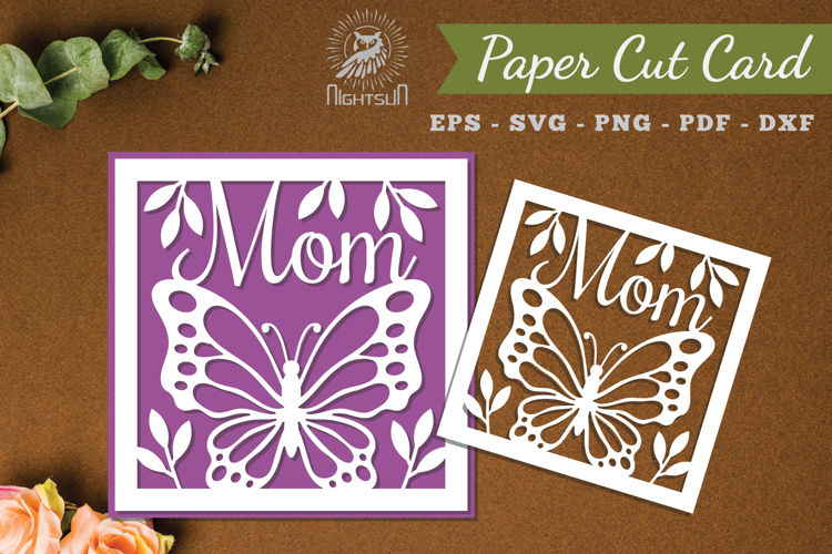 Mom Papercut Card SVG