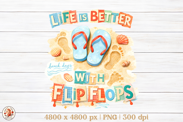 Summer Vibes Beach Sublimation PNG| Preppy Summer Collage
