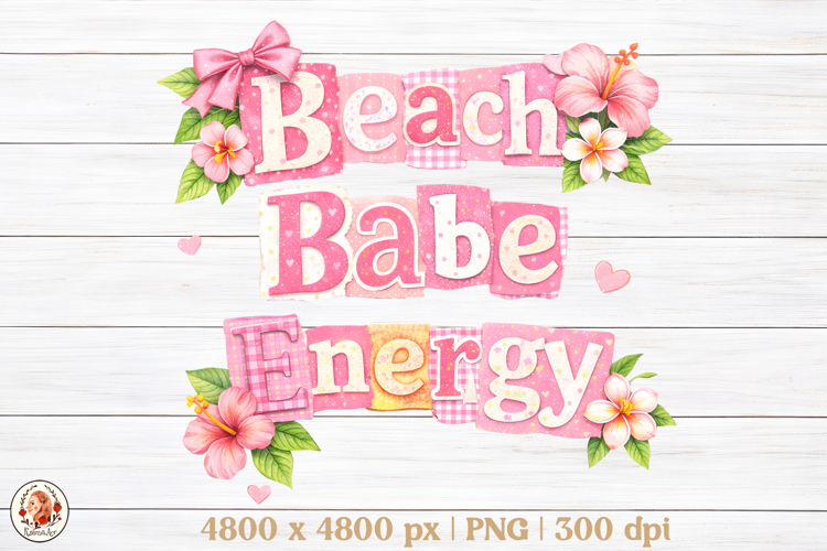 Beach Babe Sublimation Design