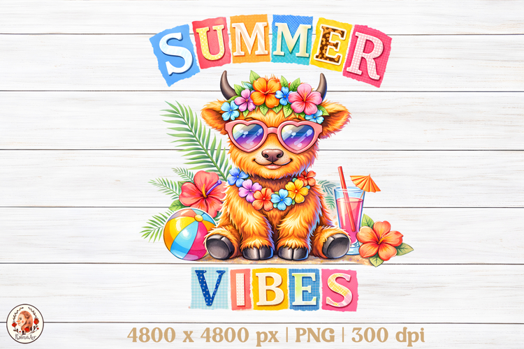 Summer Vibes Beach Sublimation PNG| Preppy Summer Collage