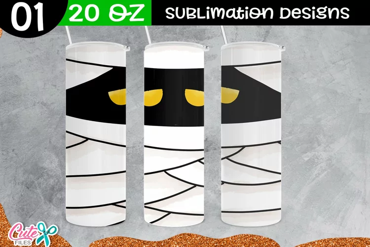 Mummy design| Halloween sublimation tumbler