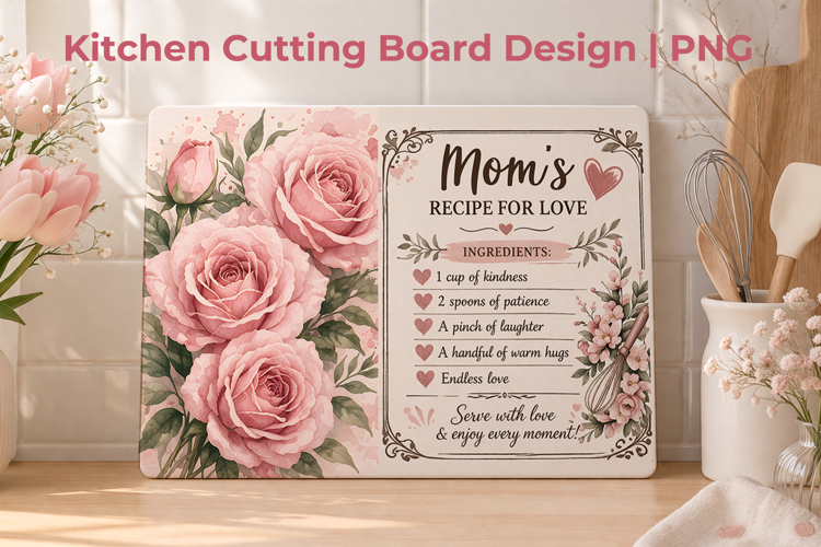 Kitchen Cutting Board Sublimation, Mothers Day Cutting Board