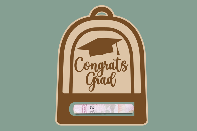 Graduation Money Holder Laser Engraving