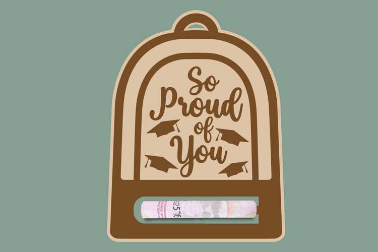 Graduation Money Holder Laser Engraving